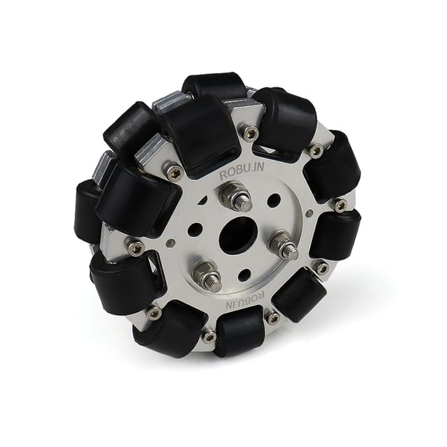 EasyMech 100mm Double Aluminium Omni Wheel (BUSH TYPE ROLLER)