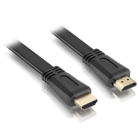 HDMI to HDMI Cable 0.5 Meter Flat Pure Copper Black