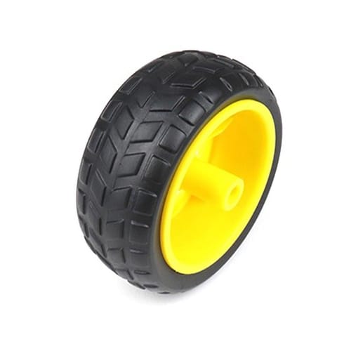 65mm Robot Wheel Grade B for BO Motors (Yellow)