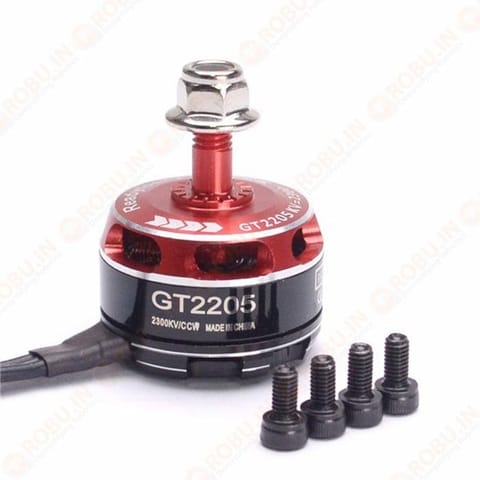 GT2205 2300KV Brushless DC Motor – Silver Cap (CCW Motor Rotation)