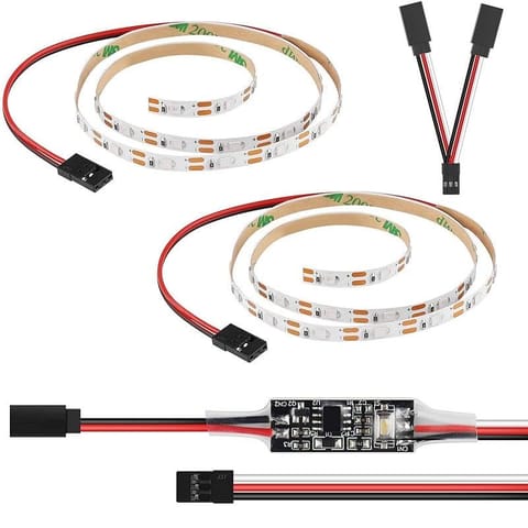 1 Set of Green+Red RC LED Strips and LED Controller with Y-Cable