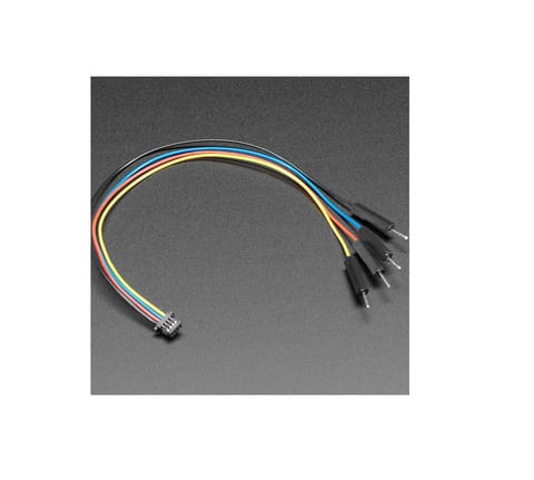 Adafruit STEMMA QT / Qwiic JST SH 4-pin to Premium Male Headers Cable – 150mm Long