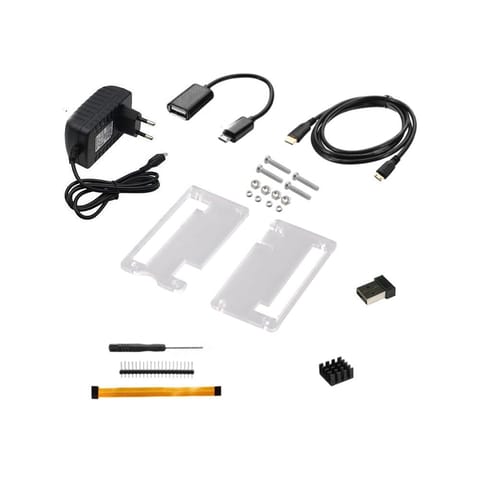 Raspberry Pi Zero W USB Adapter with HDTV Cable, OTG, Camera Cable and Heat Sink, Power Adapter Accessories Kit